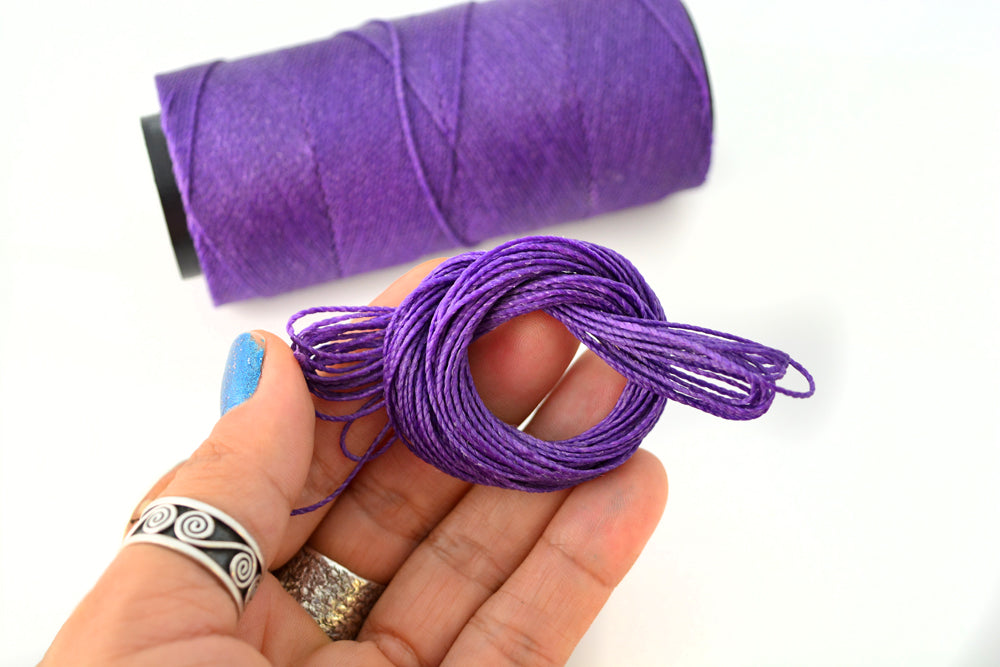 Waxed Polyester Cord – Nature Beads